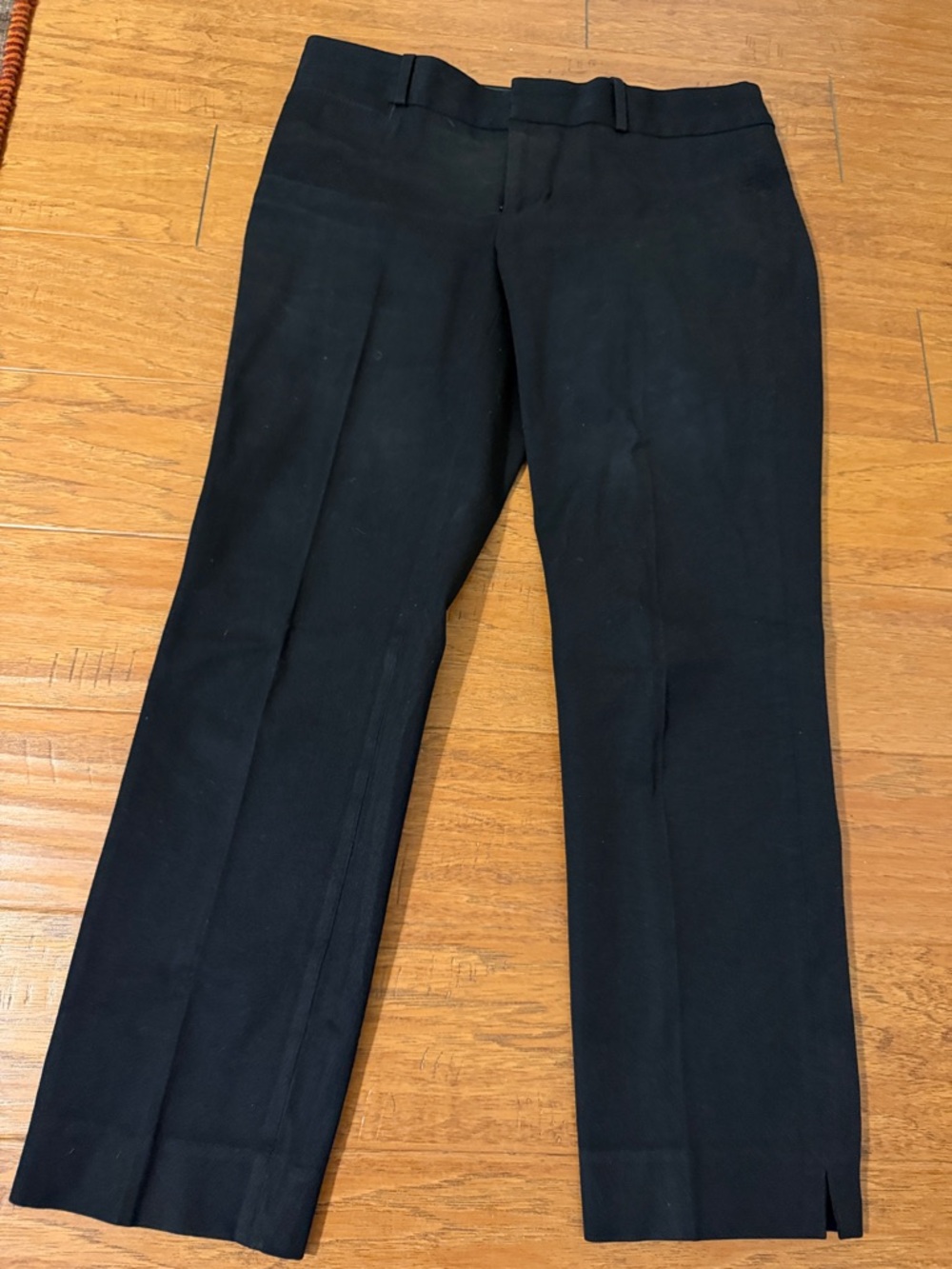 Banana Republic Black Cropped Straight-Leg Dress Pants